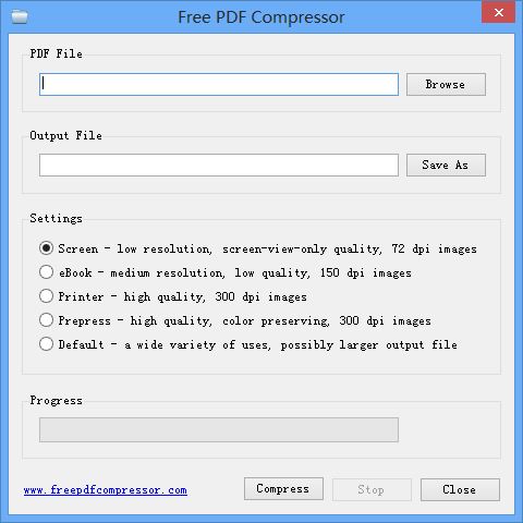 Phần mềm nén file PDF Free PDF Compressor