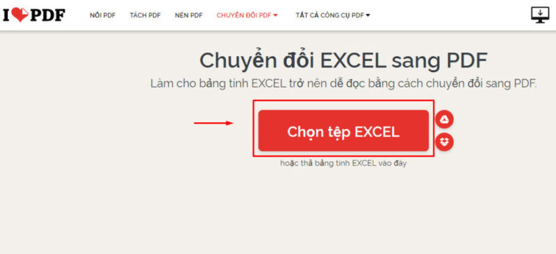 Chọn file Excel