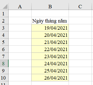 cach nhap ngay thang nhanh trong Excel 14