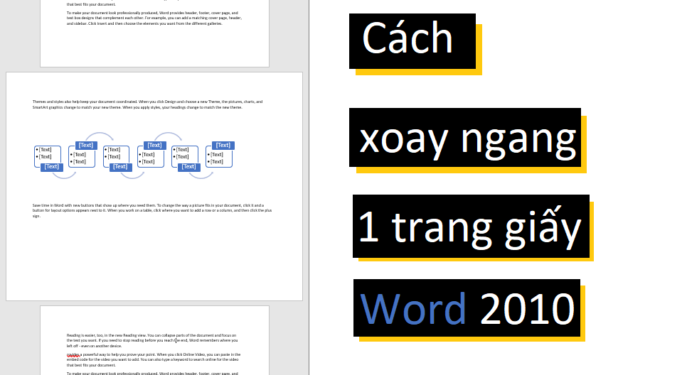 Cách xoay ngang 1 trang giấy trong Word 2010 và các phiên bản khác