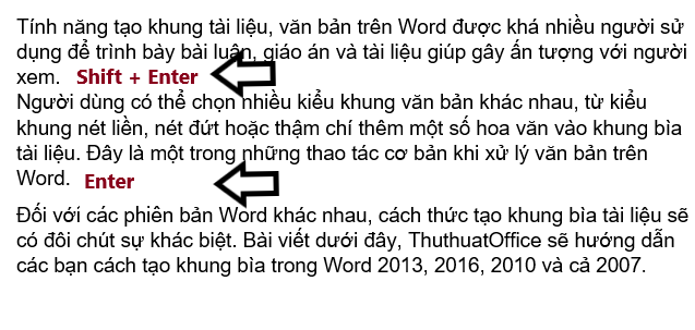 phan biet 2 cach xuong dong trong word