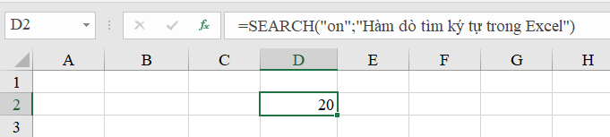 Hàm dò tìm ký tự trong Excel có hay không có xuất hiện