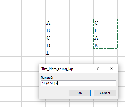 Tìm giá trị trùng nhau ở 2 cột trong Excel như dân chuyên
