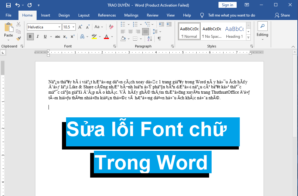 2 cách sửa lỗi Font chữ trong Word nhanh chóng và đơn giản nhất