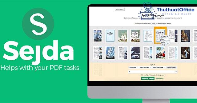 Chỉnh sửa file PDF online với Sejda