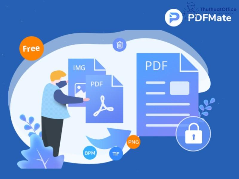 Phần mềm cắt ghép file PDF - PDFmate free PDF merger