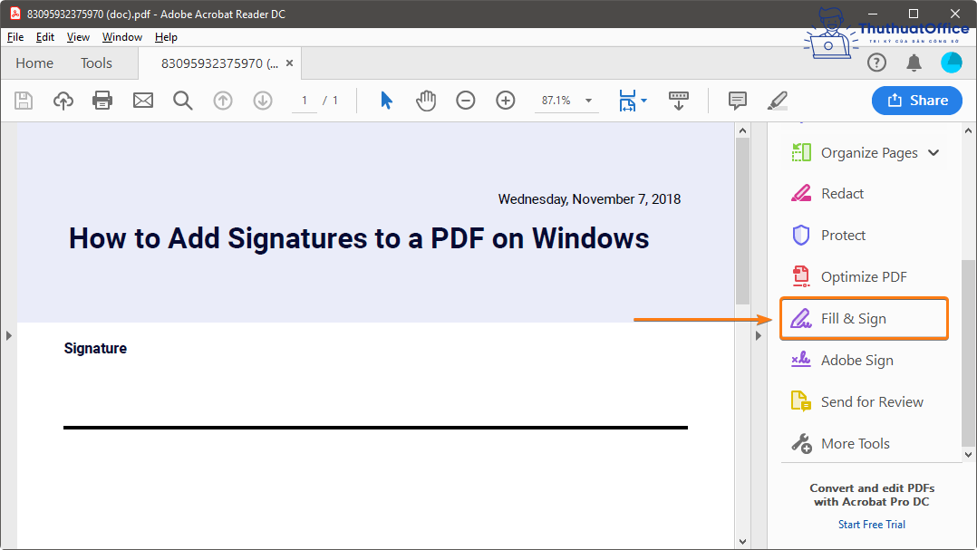 Chèn chữ ký vào file PDF