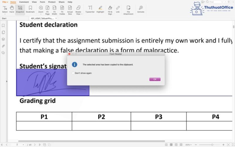 Cách cắt chữ ký trong PDF