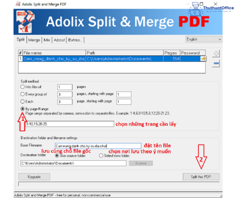 Phần mềm cắt file PDF
