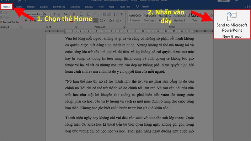 Chuyển Word sang PowerPoint