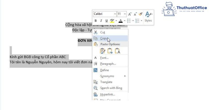 Chuyển file Word sang Excel
