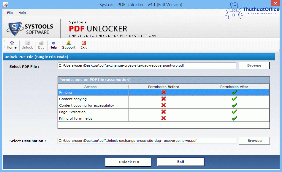 Cách in file PDF bị khóa