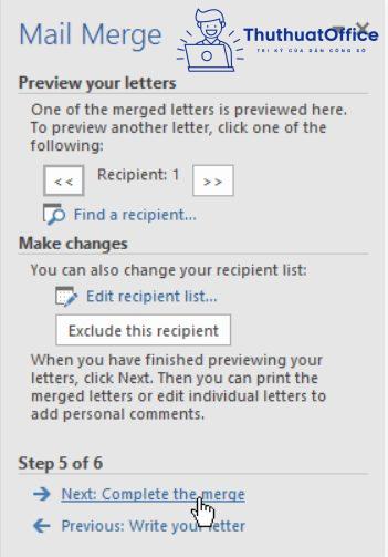 Mail Merge trong Word 29