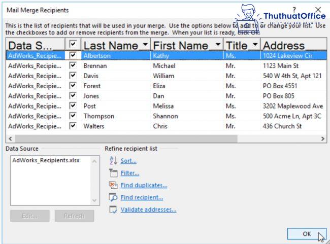 Mail Merge trong Word 20