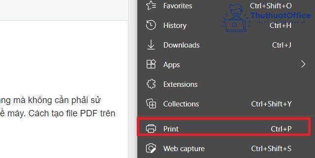 Cách tạo file PDF