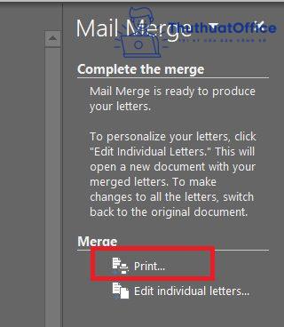 Mail Merge trong Word