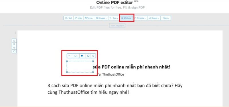 Sửa file PDF online miễn phí – Sejda
