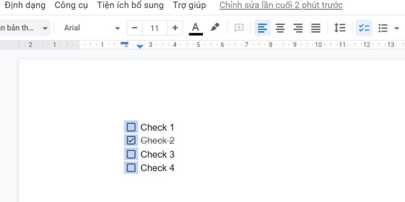 2 phút thuần thục cách tạo checklist trong Google Docs 9