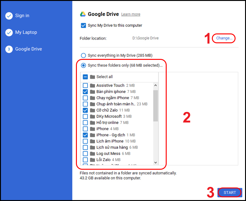 Cách thay đổi thư mục lưu mặc định Google Drive cho những ai chưa biết 5