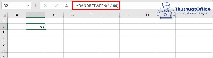 hàm RANDOM trong Excel 13