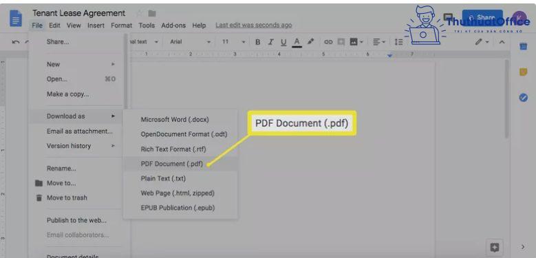 Cách tạo file PDF từ Google Docs