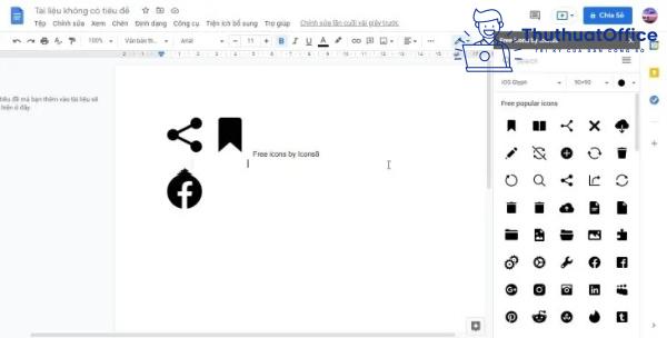 cách tích hợp Icons8 vào Google Docs 12
