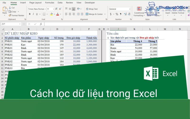 2 cách lọc dữ liệu trong Excel cực đơn giản bạn nên biết