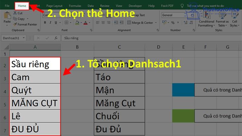 so sánh cột trong excel