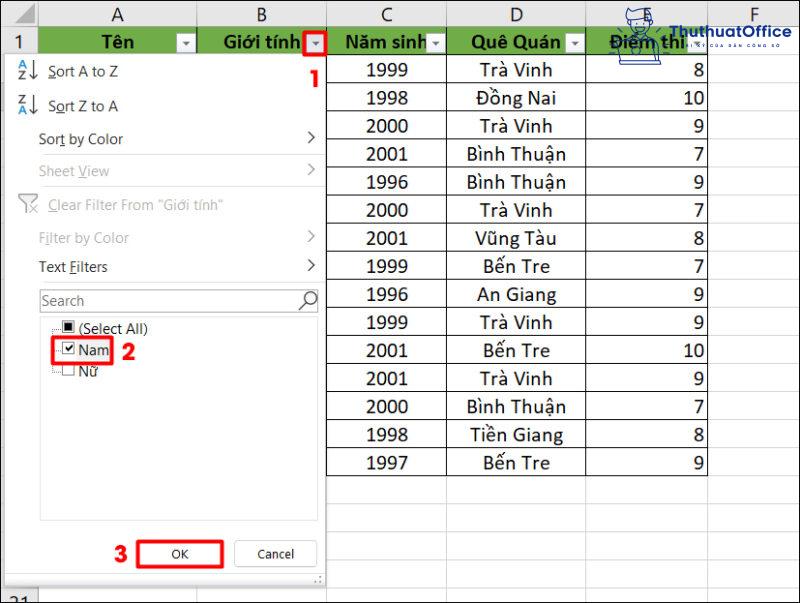 2 cách lọc dữ liệu trong Excel cực đơn giản bạn nên biết 4