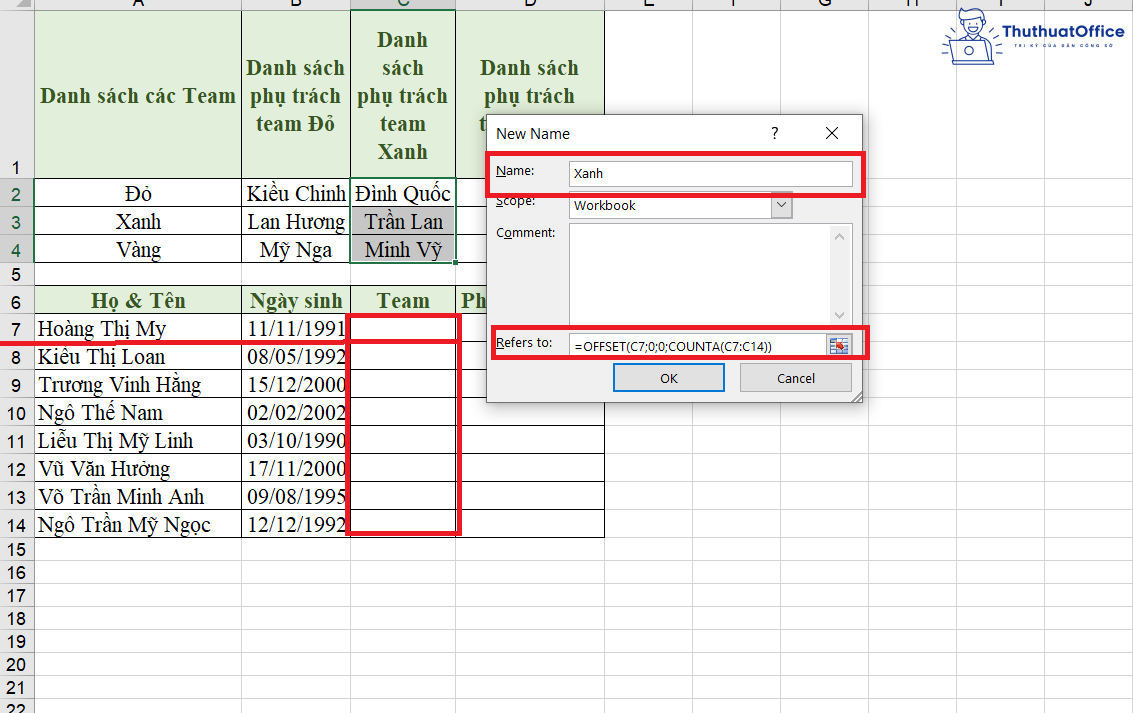 cách tạo Drop List trong Excel