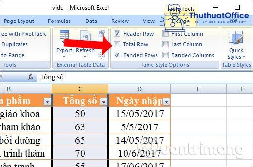 kẻ bảng trong excel