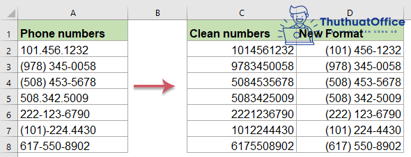 Định dạng số trong Excel