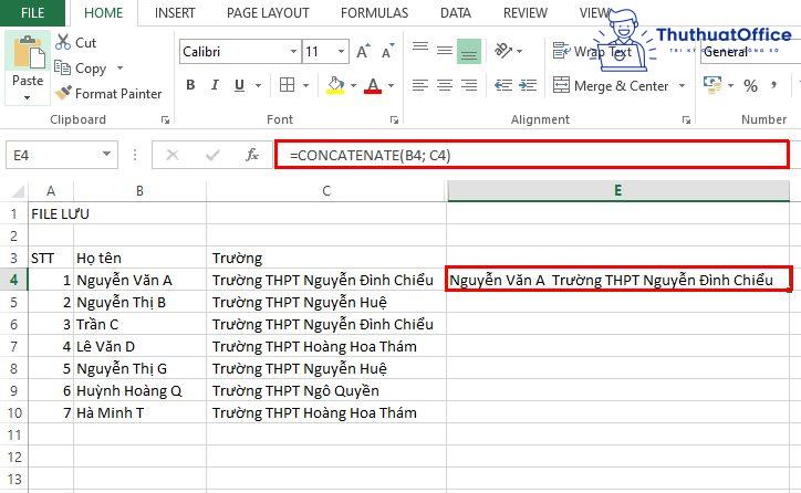 cách chia ô trong Excel