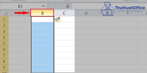 cách thêm cột trong Excel