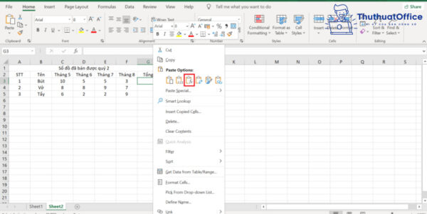 Cách copy công thức trong Excel đơn giản nhất 2