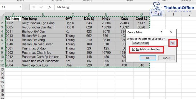 Cách tạo bảng trong Excel tưởng không cần nhưng lại cần không tưởng 2