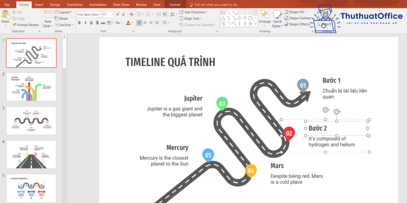 cách làm timeline trong PowerPoint