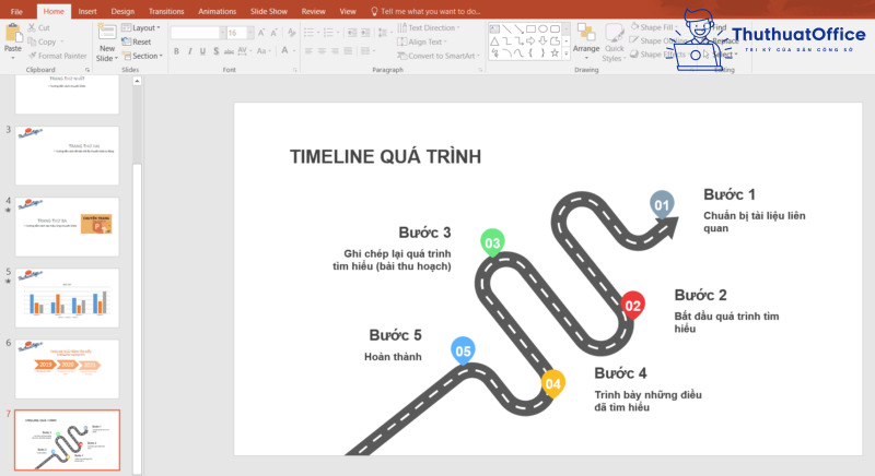 cách làm timeline trong PowerPoint