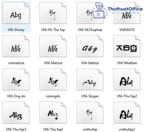 Các font chữ tiếng Việt đẹp trong Word