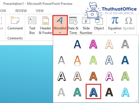 cách tạo chữ nghệ thuật trong Word 2013