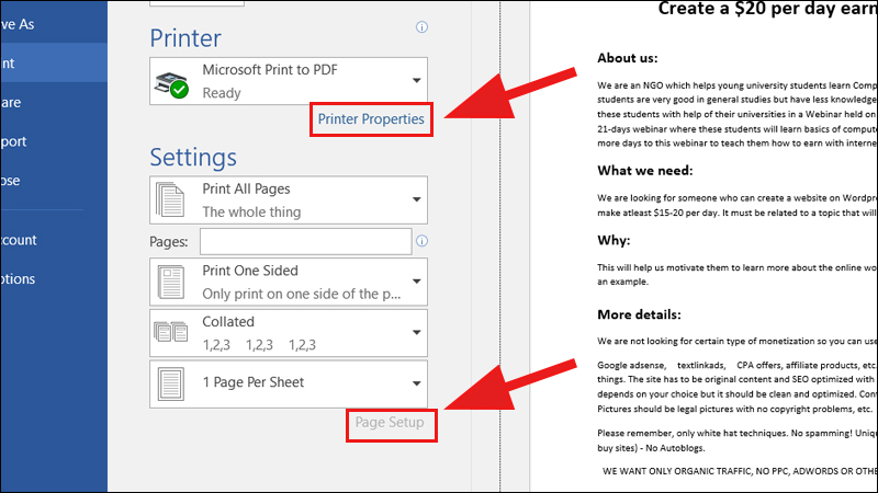 Important parameters to remember before learning how to print in color in Word