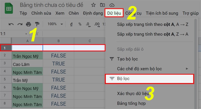 Filter duplicate data in Google Sheet