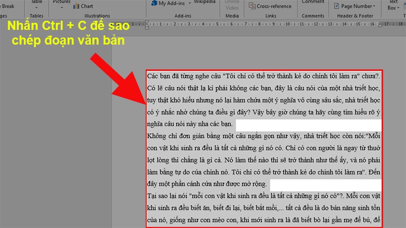 Select the data you want to copy by highlighting it. Press Ctrl + C to copy the data.