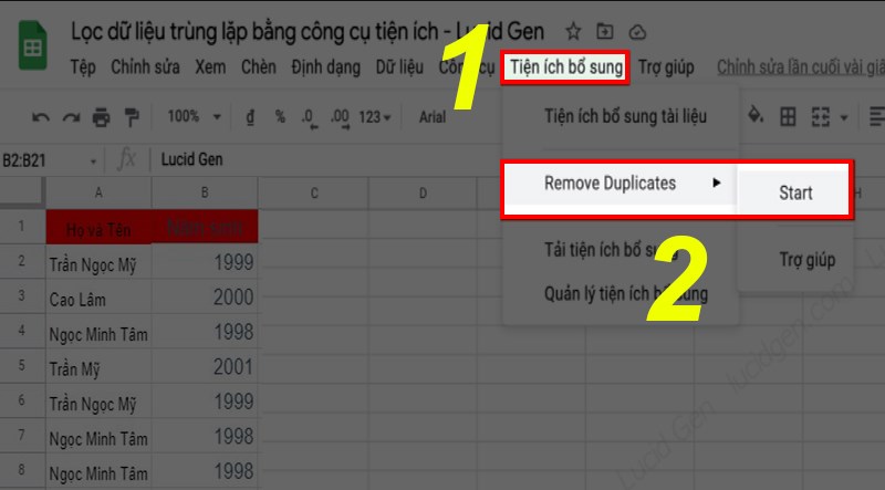 How to filter duplicate data using utility tools