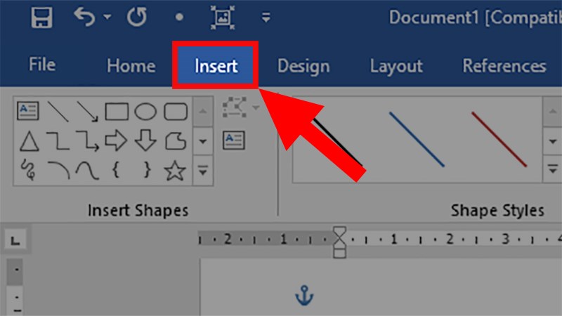 Add a label to the line by selecting the Insert tab.