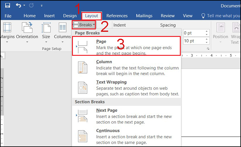 Create a table insertion area