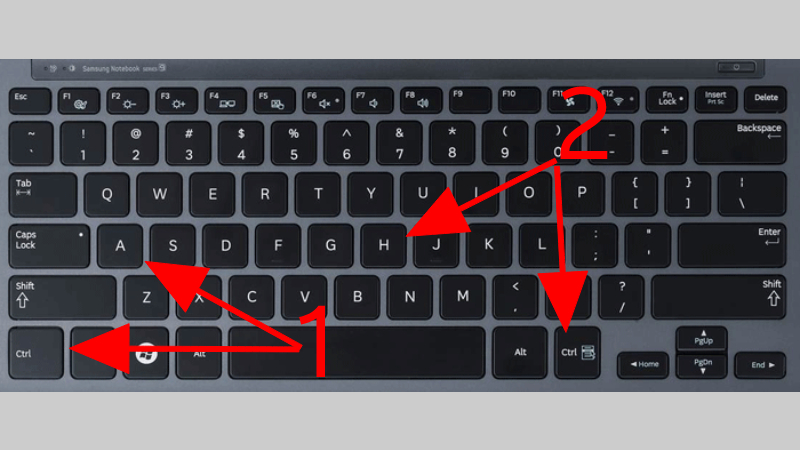 Press the key combinations Ctrl+A and Ctrl+H respectively