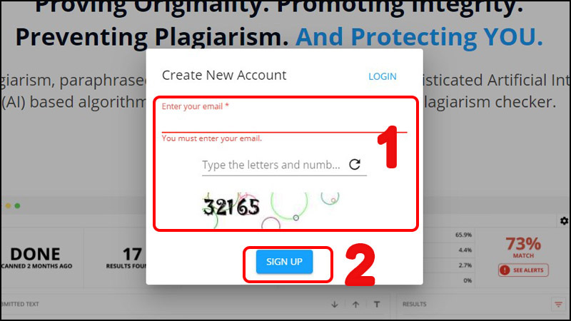 Register an account