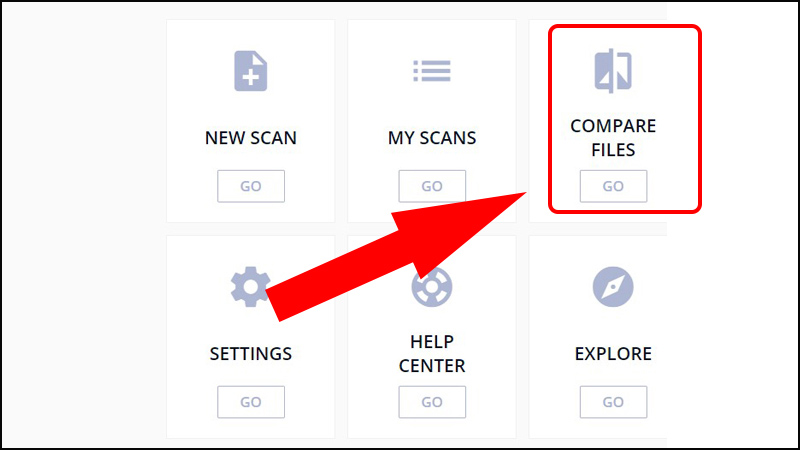 Click COMPARE FILES