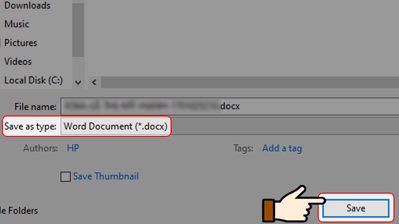 select Save As and save the document as .doc or .docx format